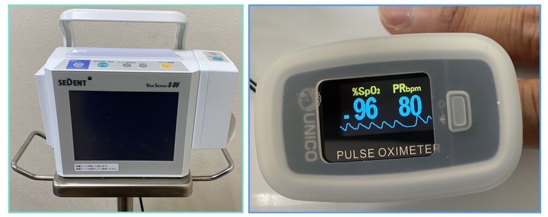 心拍や血圧を測定する機械の画像