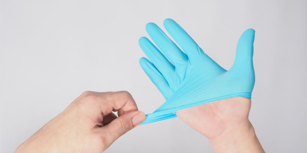 使い捨ての医療用グローブの画像